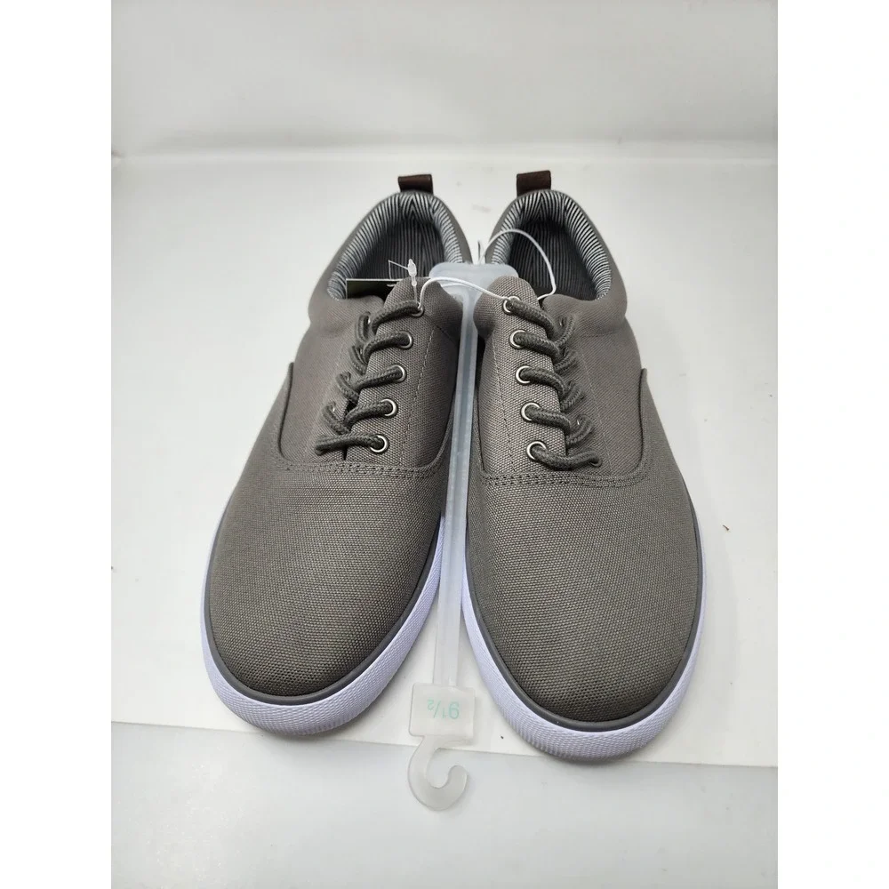 Goodfellow & Co Mens Low Top Lace Up Sneakers Gray Canvas Casual Size 9.5